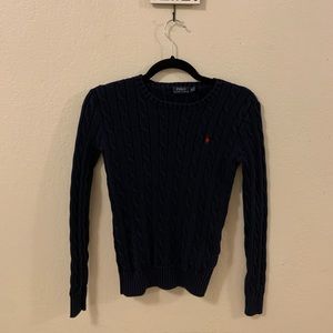 Polo cable sweater